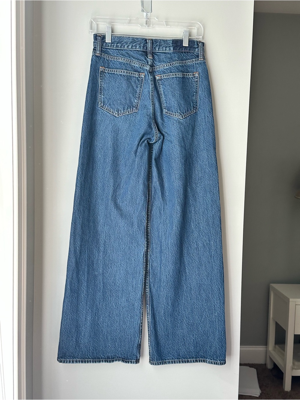 Abercrombie & Fitch Wide-Leg Jeans in Dark Blue Wash Size 25 Regular - Picture 8 of 11